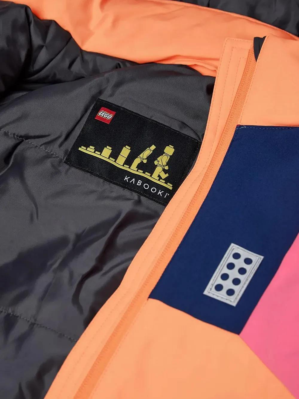 colourblock hooded jacket