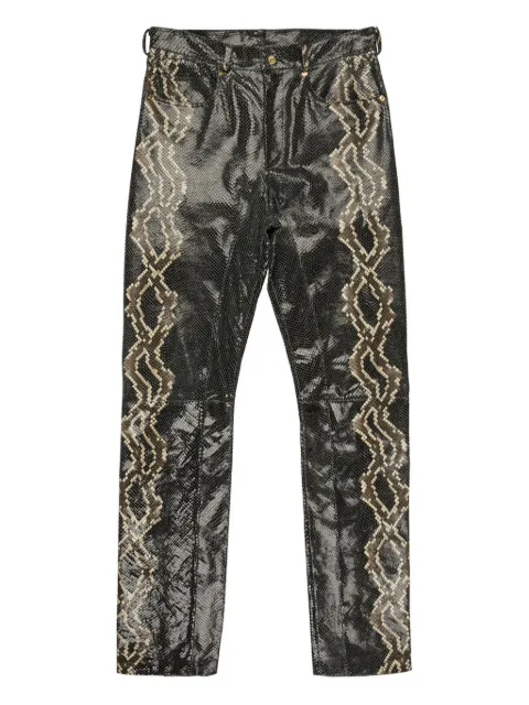 Bally printed leather trousers