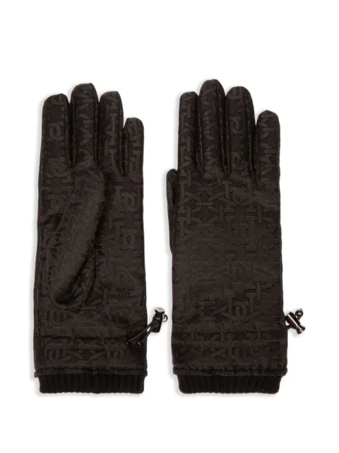 Bally guantes con motivo del logo