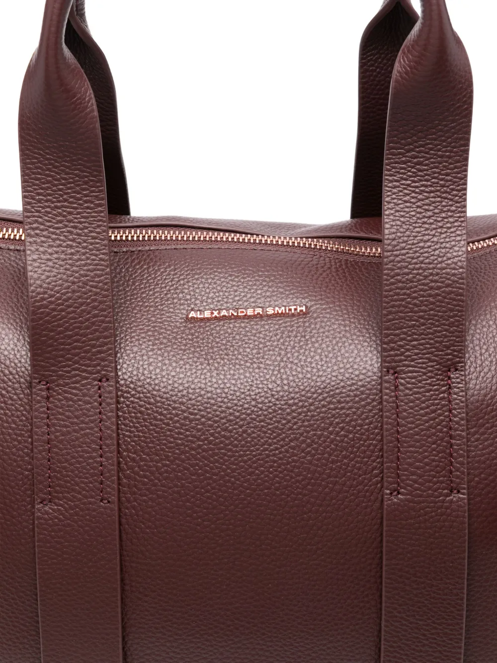 Alexander Smith Large Jane Leather Tote Bag In Burgundy