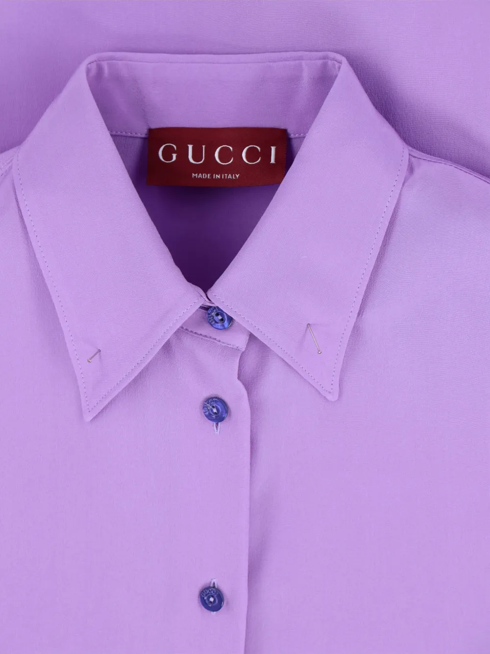 Gucci Gg Silk Shirt In Purple
