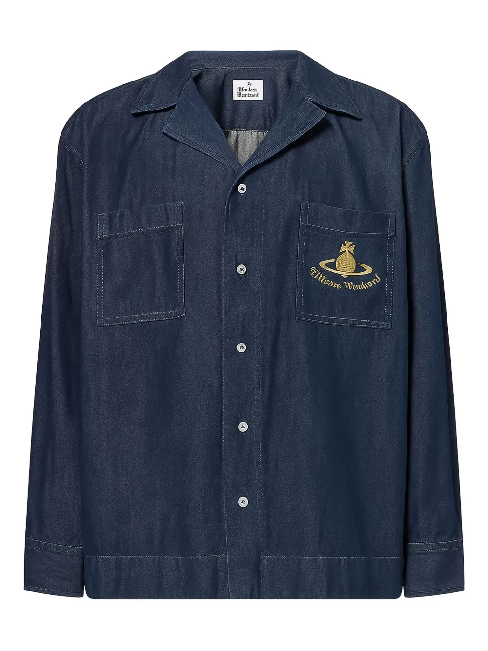 Vivienne Westwood pocket embroidered shirt Blauw