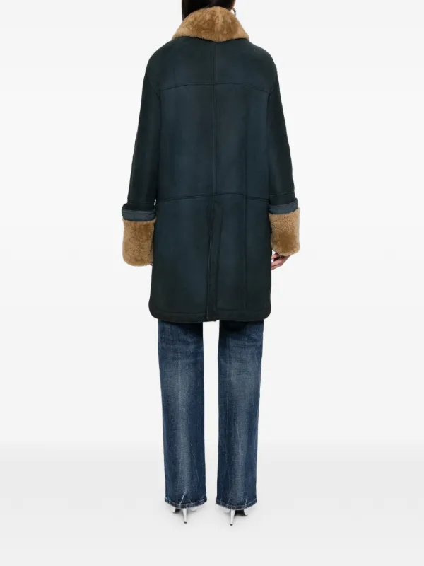 Romeo Gigli Pre-Owned 1990s Buttoned Coat | Blue | FARFETCH GE