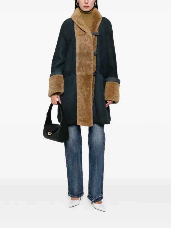 Romeo Gigli Pre-Owned 1990s Buttoned Coat | Blue | FARFETCH GE