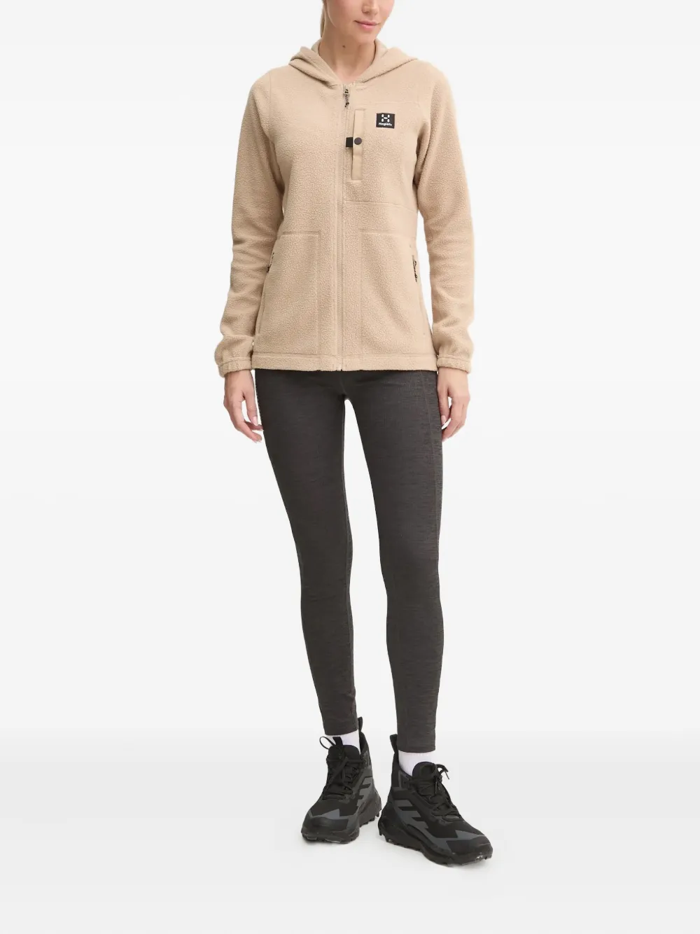 Haglöfs Malung Pile hooded zip-up jacket - Beige