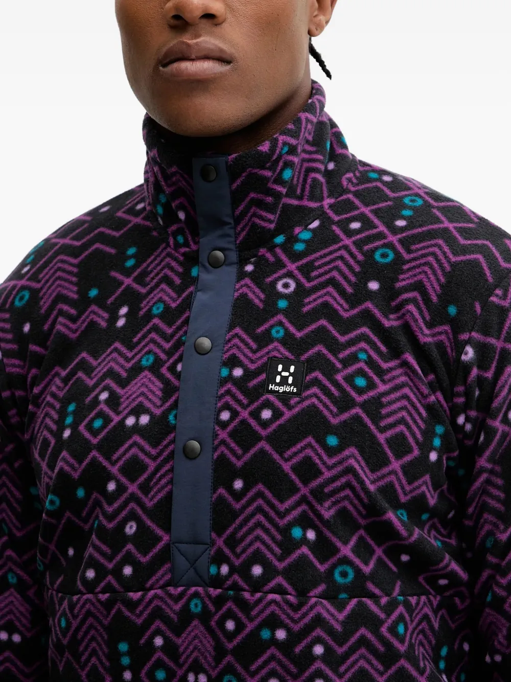 Haglöfs Mora Geometric-patterned Sweater In Purple