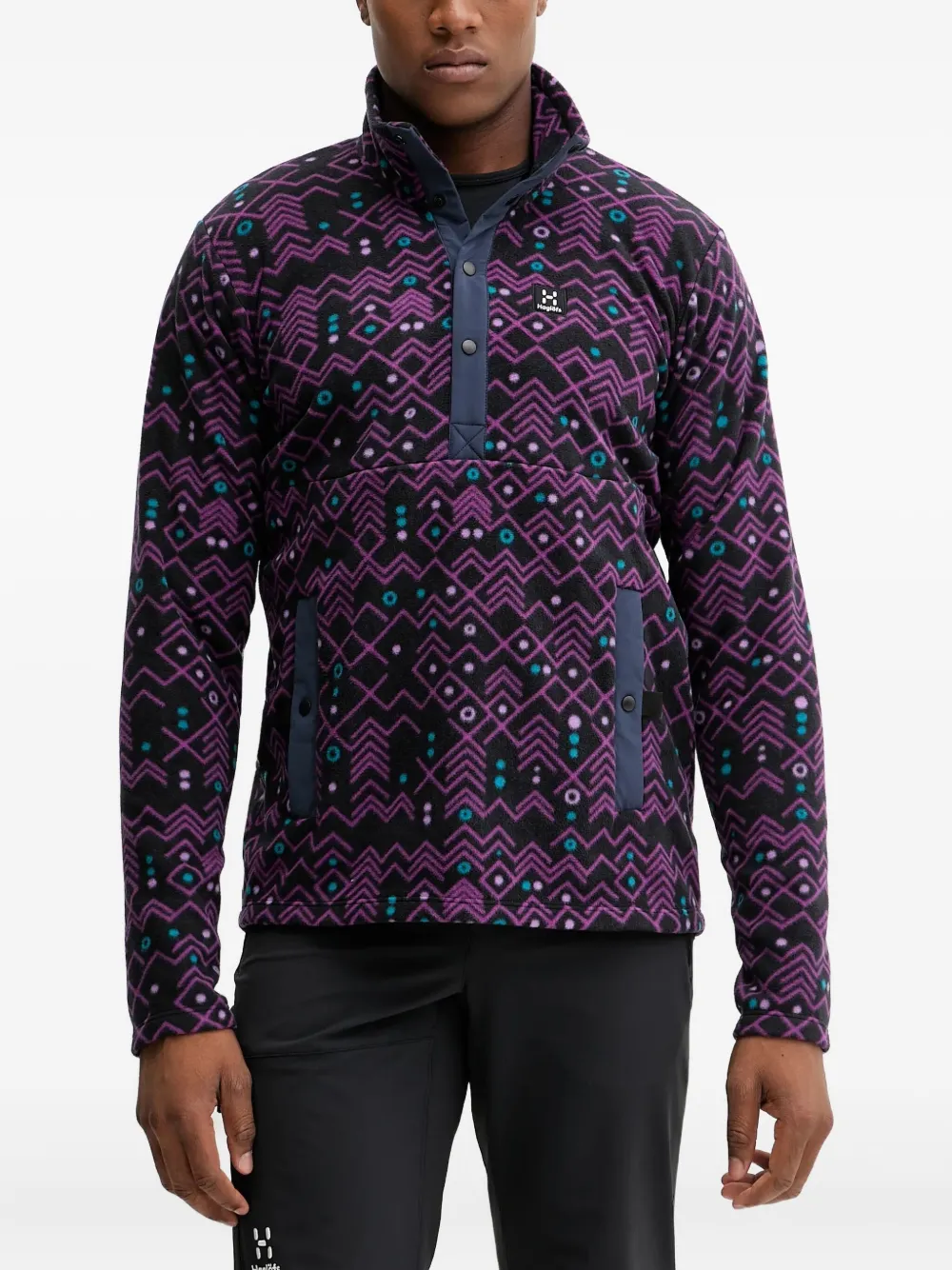 Haglöfs Mora geometric-patterned sweater | morado | Image 1