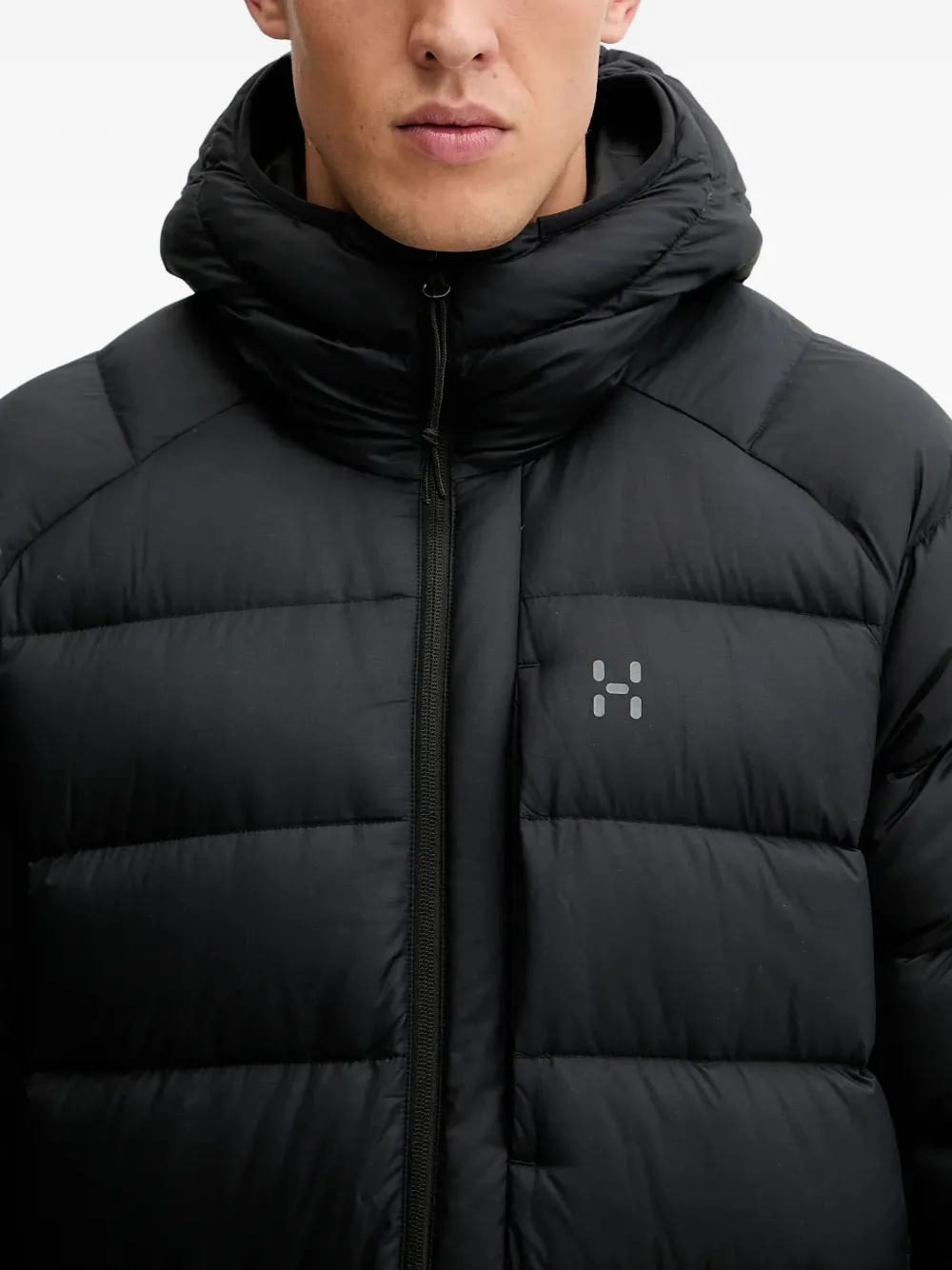 Haglöfs Rosson Hooded Zip-fastening Jacket In Black