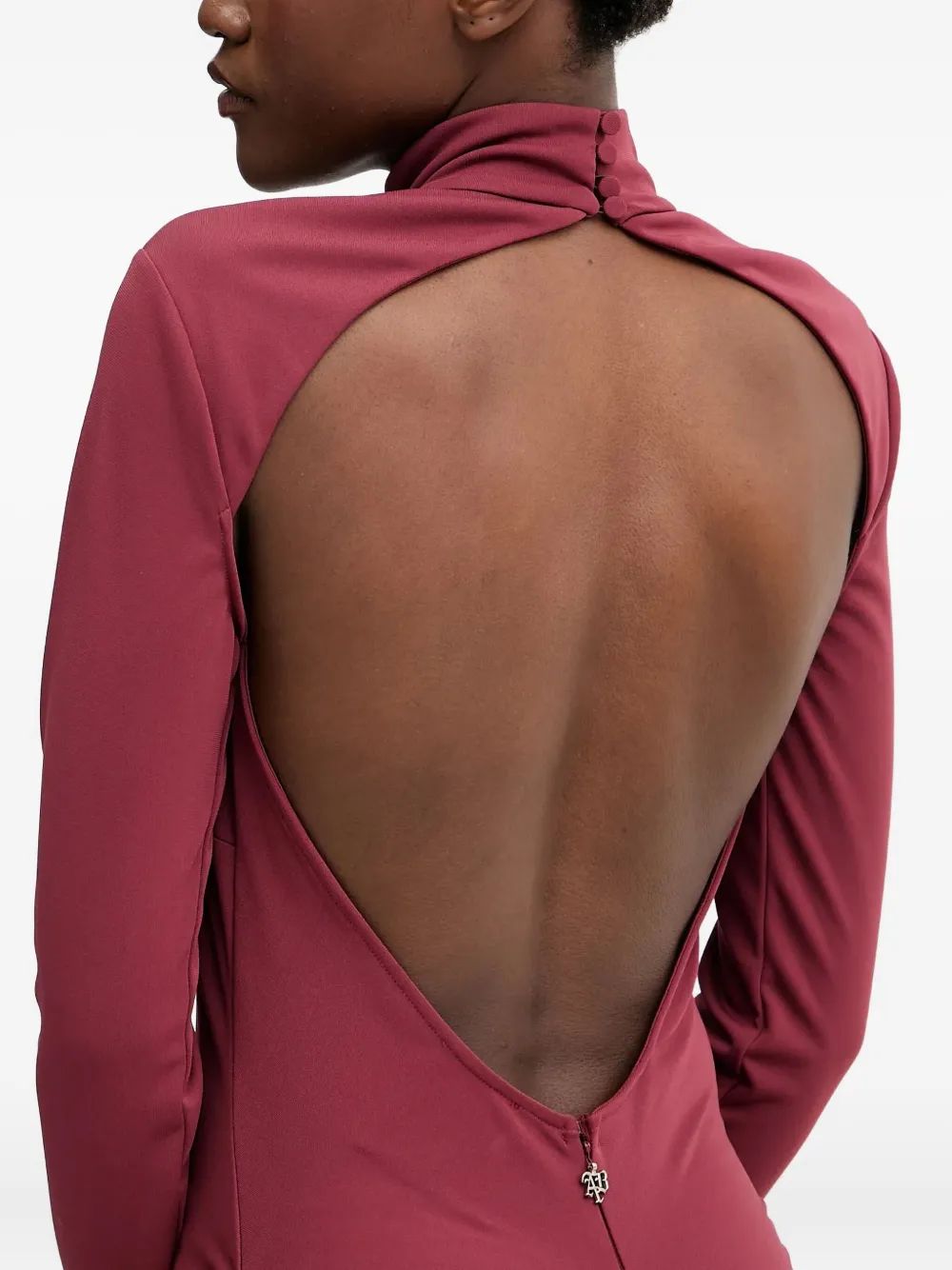 Aniye By Open-back Long Sleeve Maxi Dress In Pink