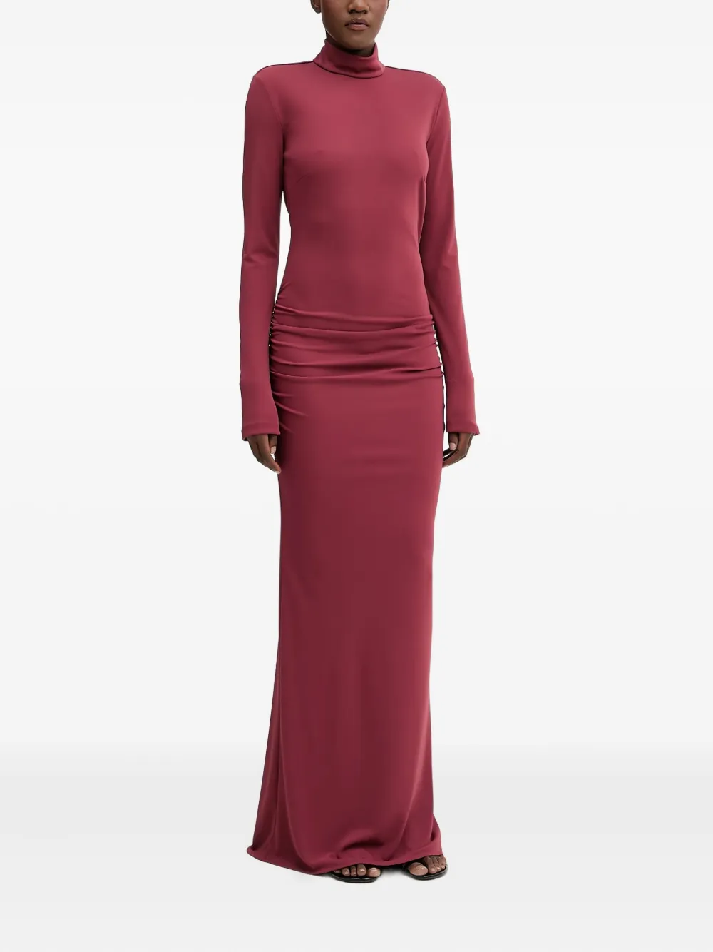 Aniye By Open-back Long Sleeve Maxi Dress In Pink