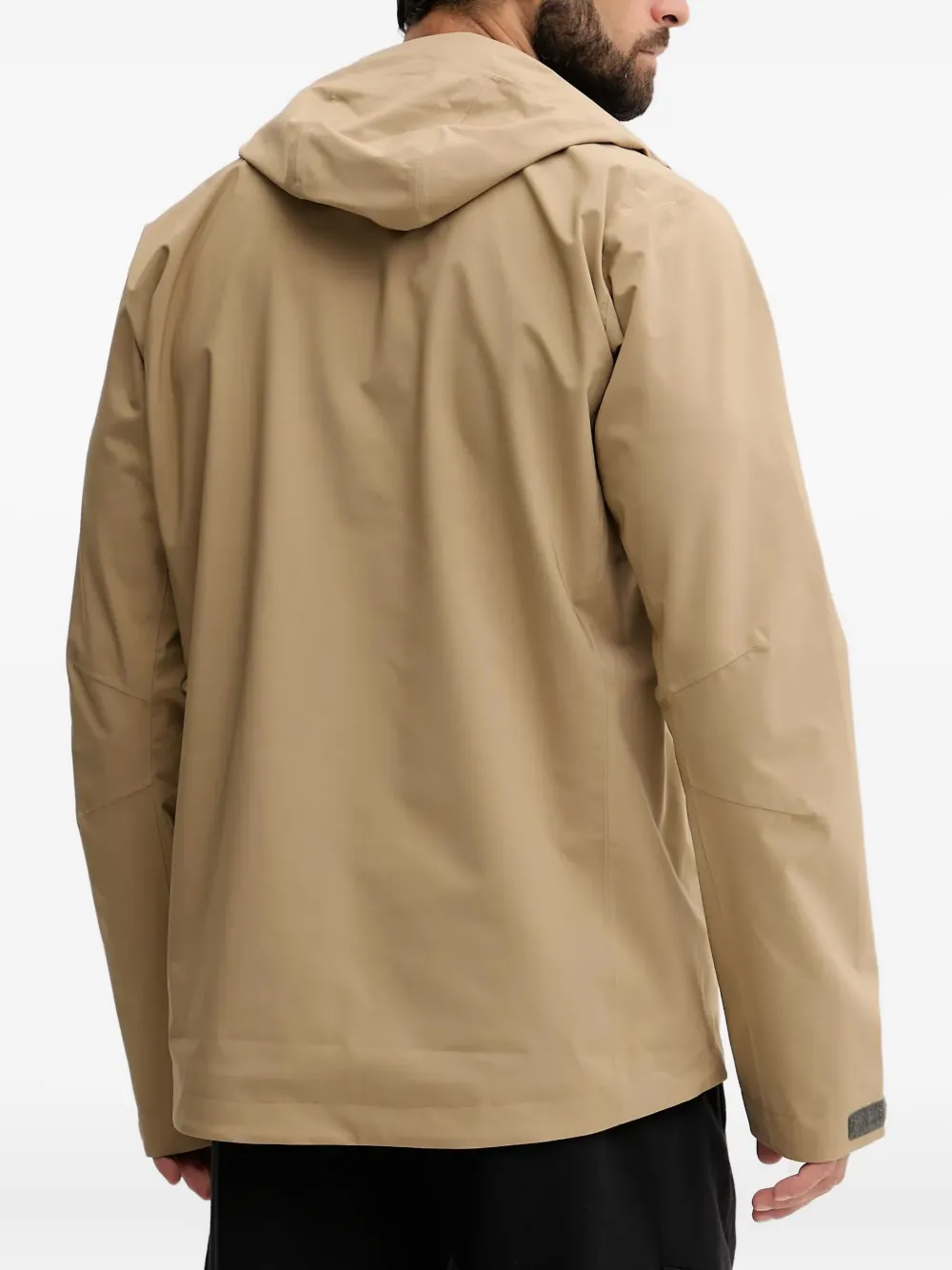 Haglöfs Hooded Logo-detail Jacket In Brown