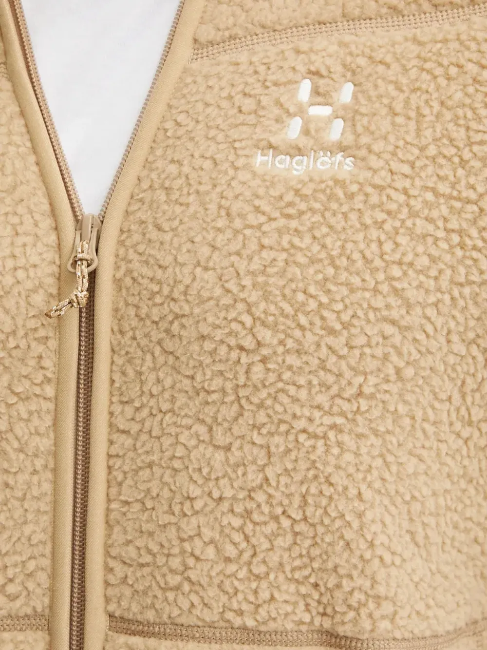 Haglöfs Mossa Pile Zip-fastening Jacket In Neutral