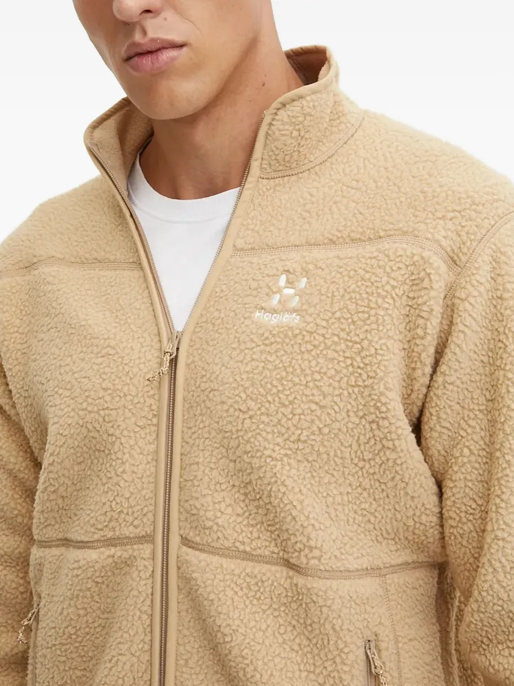 Haglöfs Mossa Pile Zip-fastening Jacket In Neutral