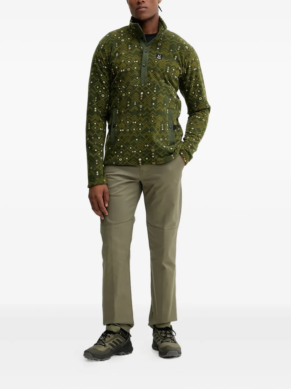 Haglöfs Mora button-down patterned sweatshirt | verde | Image 1
