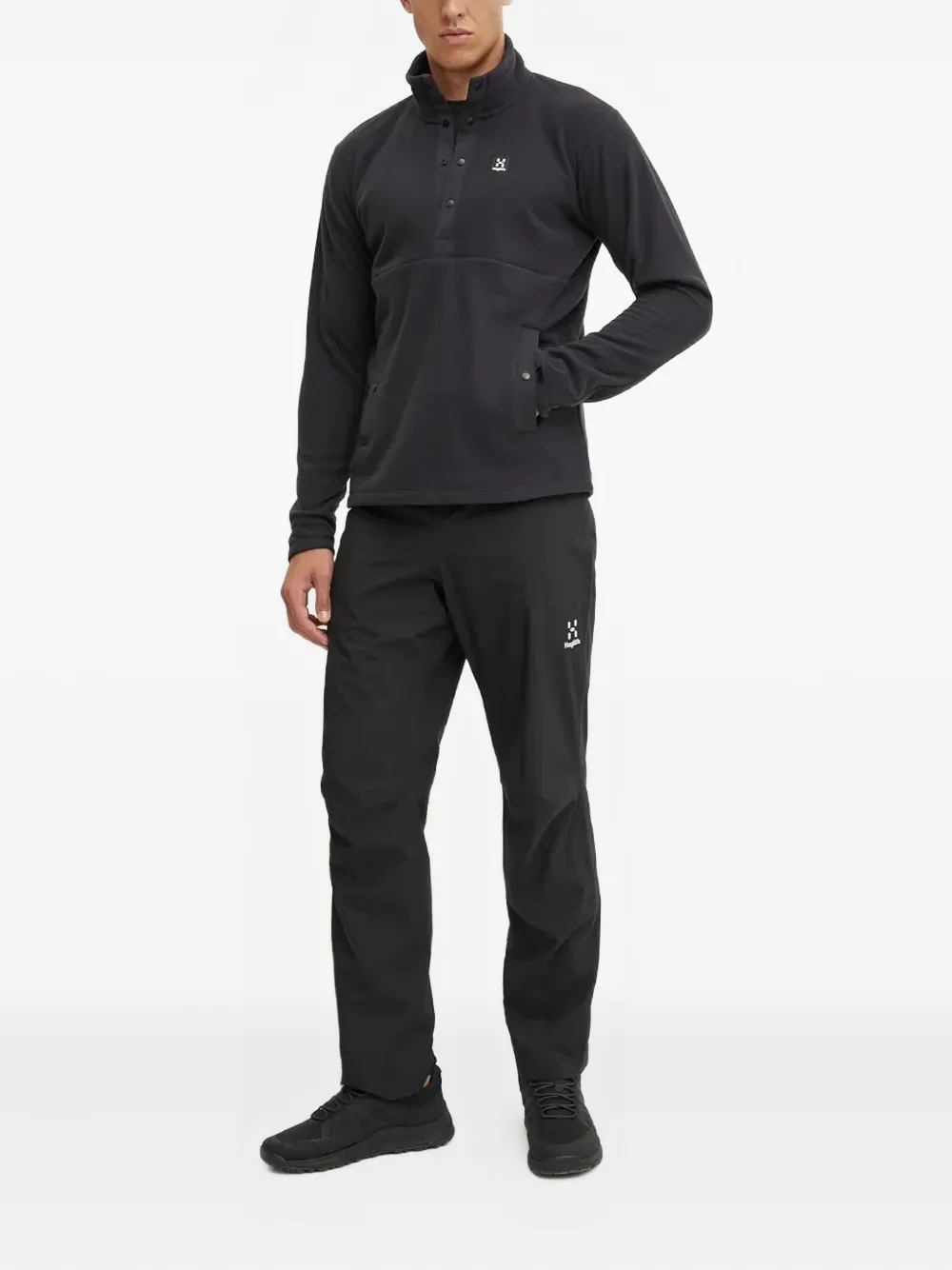 Haglöfs Mora half-buttoned sweatshirt - Zwart