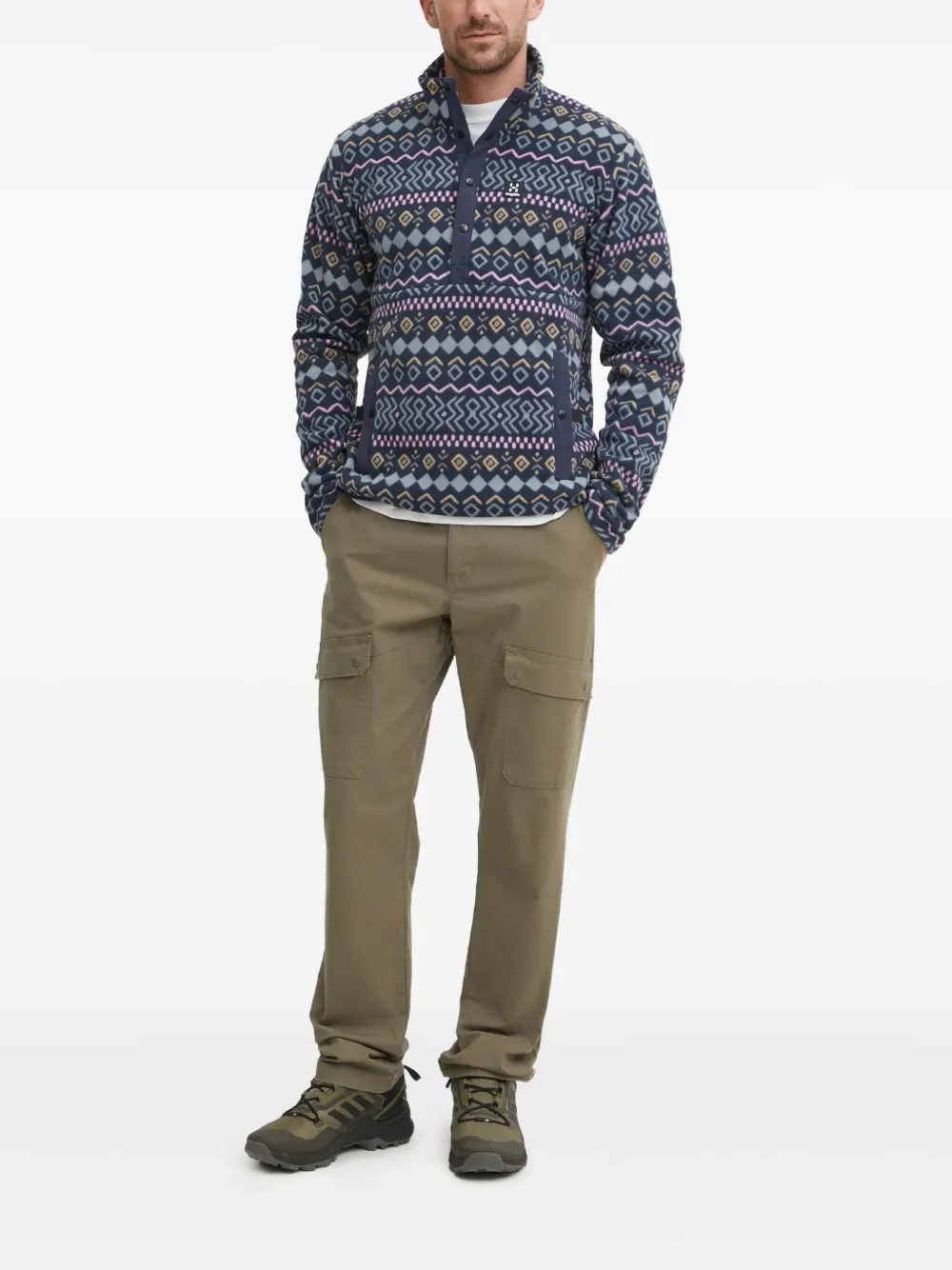 Haglöfs Mora geometric-pattern half-buttoned sweatshirt | Sweatshirts | Image 2