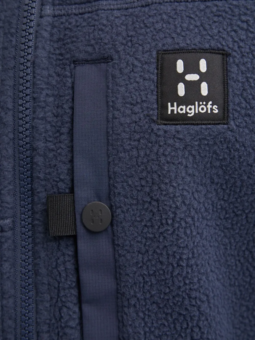 Haglöfs Malung Pile Hooded Zip-up Jacket In Blue