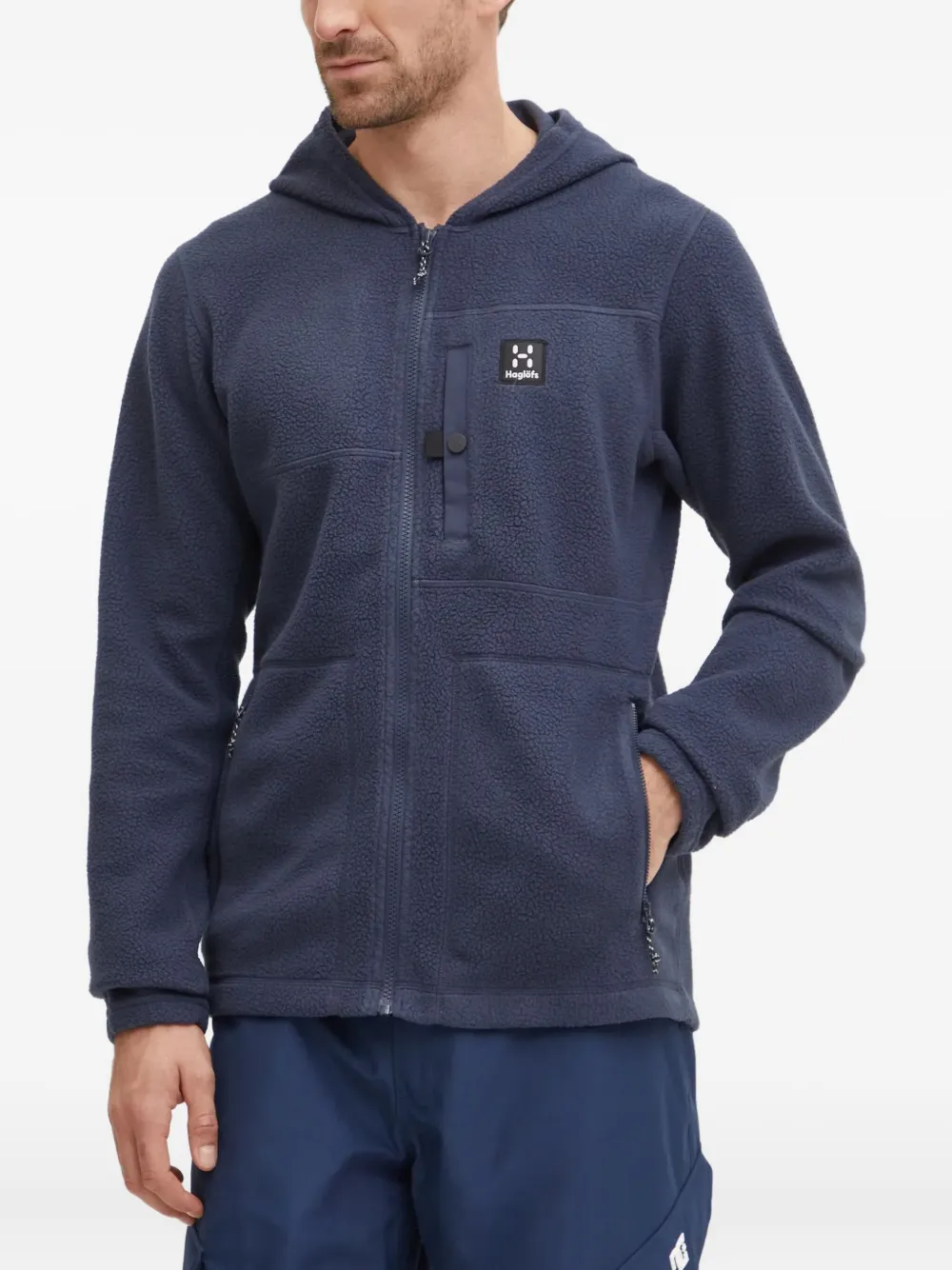 Haglöfs Malung Pile hooded zip-up jacket | Blue | Image 1