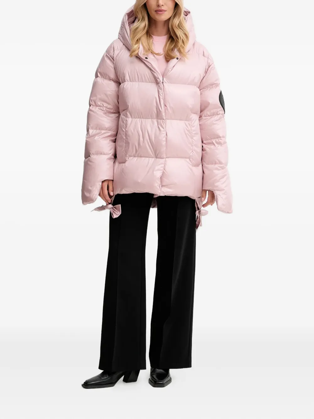 Mmc Studio Jesso Hooded Tie Jacket In Pink