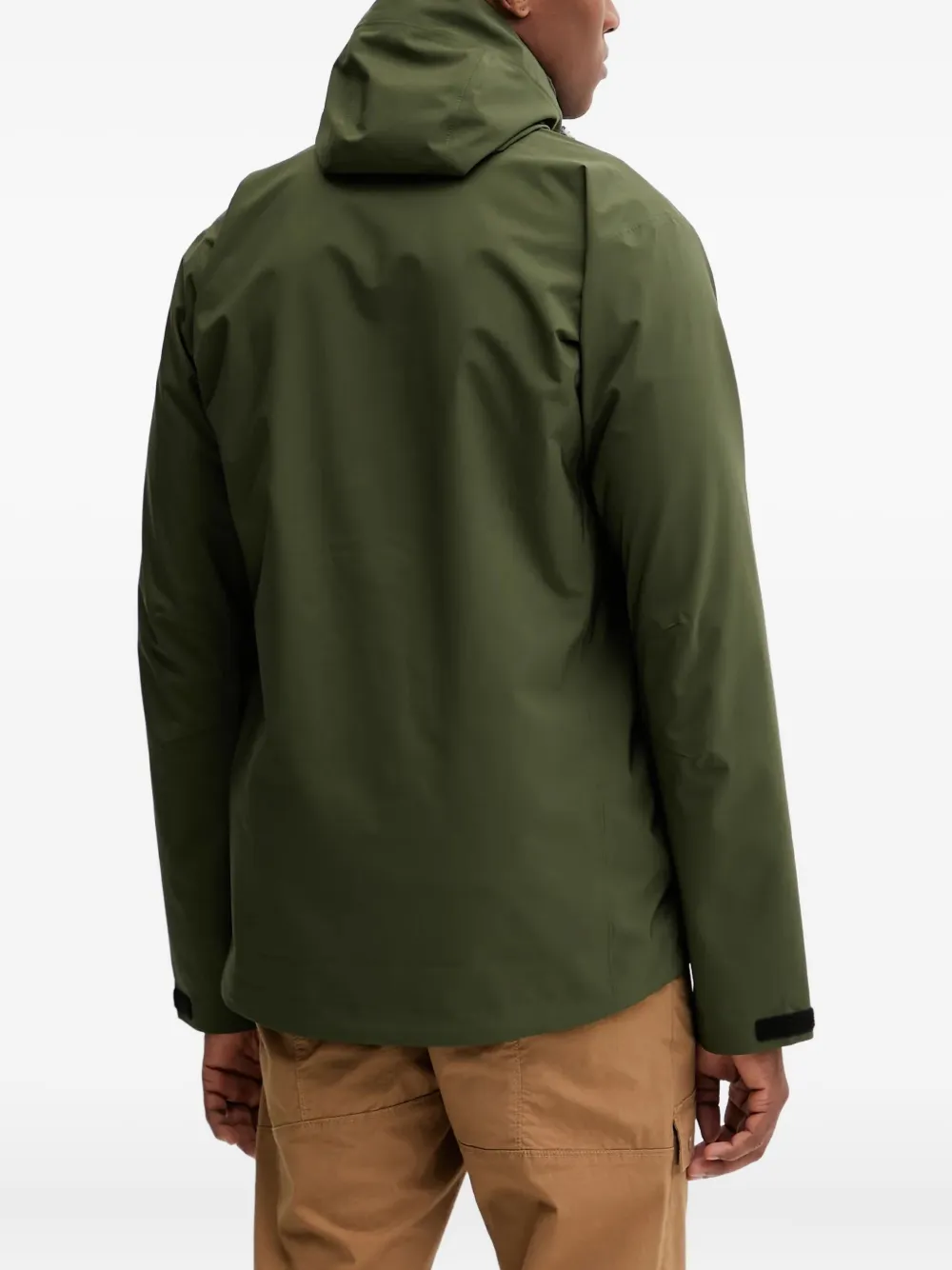 Haglöfs Hooded Logo-embroidered Jacket In Green