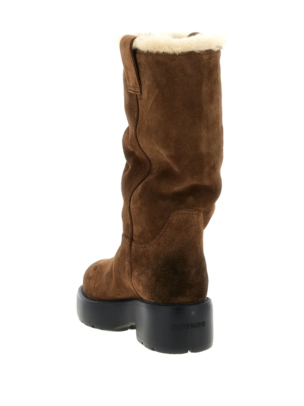 Miu Laarzen met ronde neus Bruin