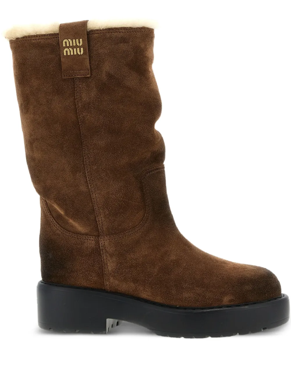 Miu Miu round-toe boots | Brown | Image 1
