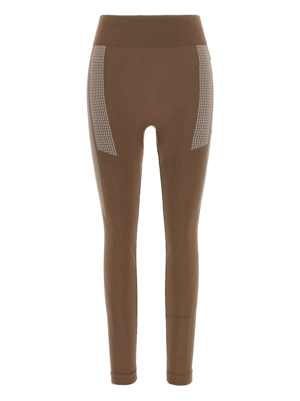 FENDI seamless logo-pattern leggings - Bruin