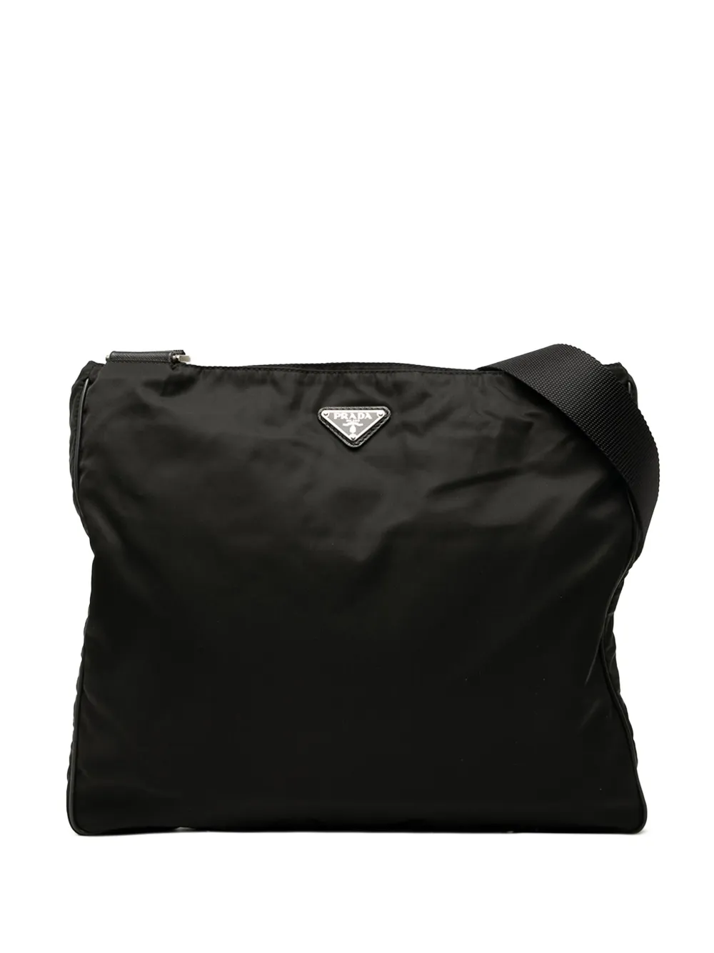 Prada Pre-Owned 2013-2025 テスート ジップトップ ショルダーバッグ - ブラック Prada Pre-Owned 2013-2025 テスート ジップトップ ショルダーバッグ - ブラック