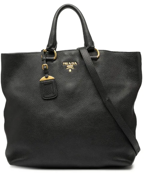 Prada Pre-Owned 2013-2025 Vitello Daino Open Convertible Tote satchel