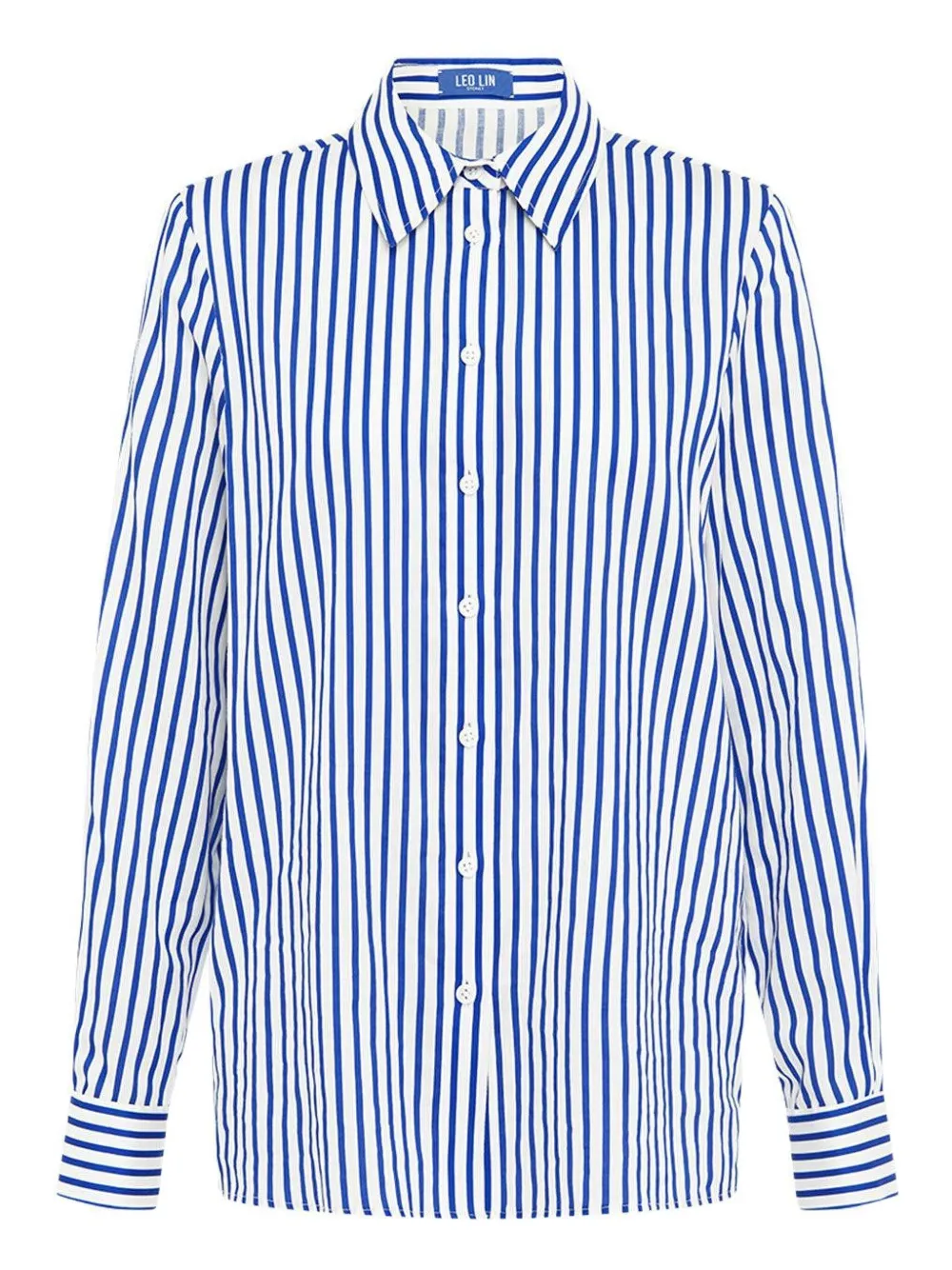 Leo Lin Rosaline Striped Shirt In Blue