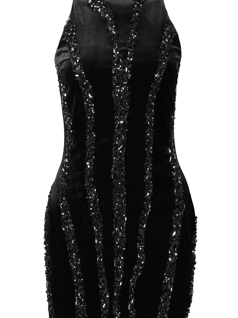 Balmain zebra-pattern mini dress - Zwart