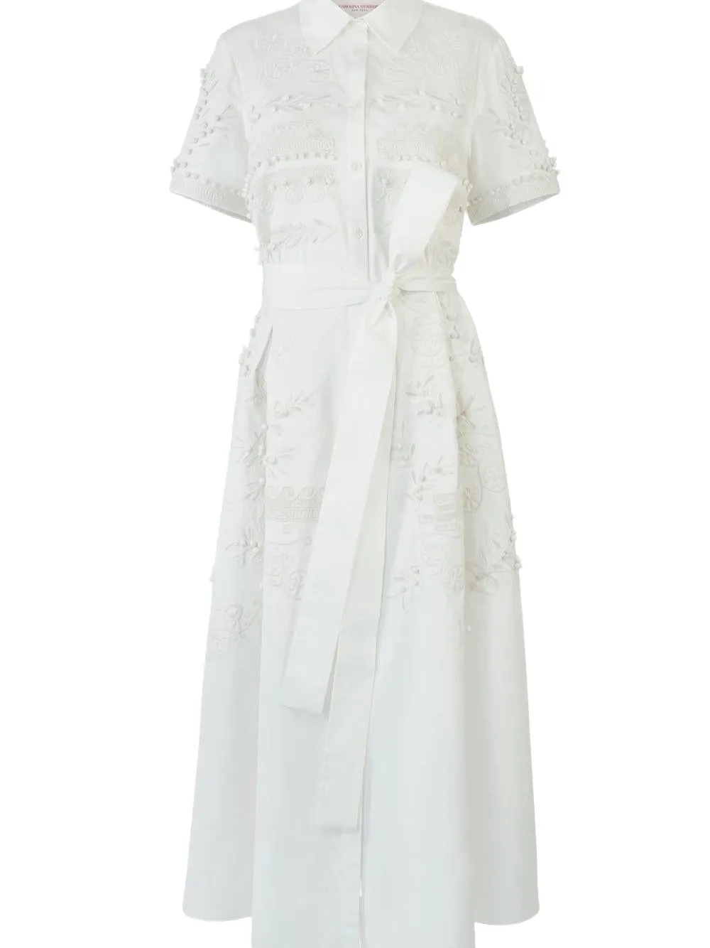 Carolina Herrera Midi-jurk met borduurwerk - Wit