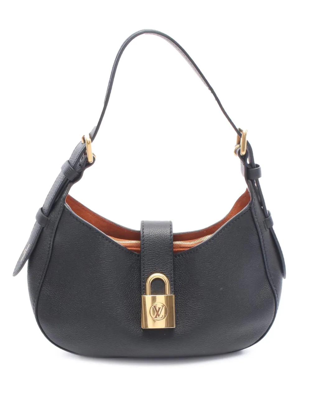 Pre-owned Louis Vuitton 2021-2025 Grained Calfskin Low Key Shoulder Bag In Black