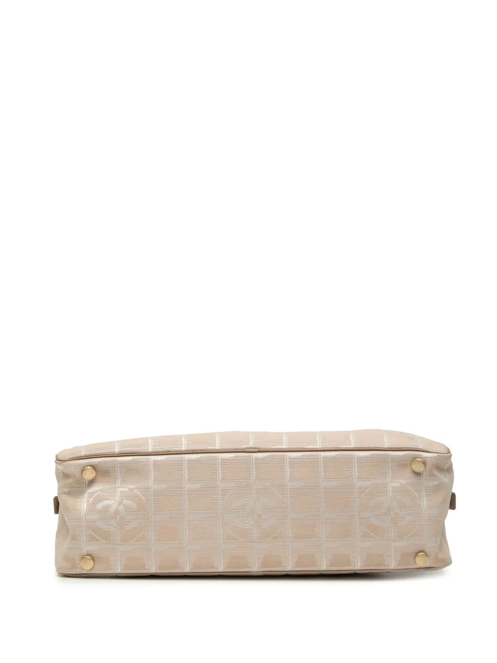 Pre-owned Chanel 2003-2004 New Travel Line Nylon Handbag In Brown