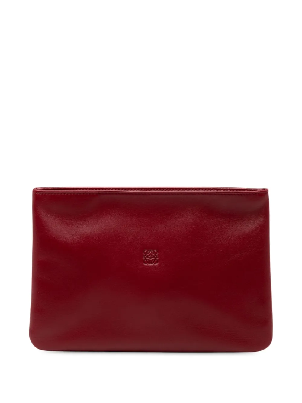 Loewe Pre-Owned 2000-2025 Leather Anagram pouch - Rosso