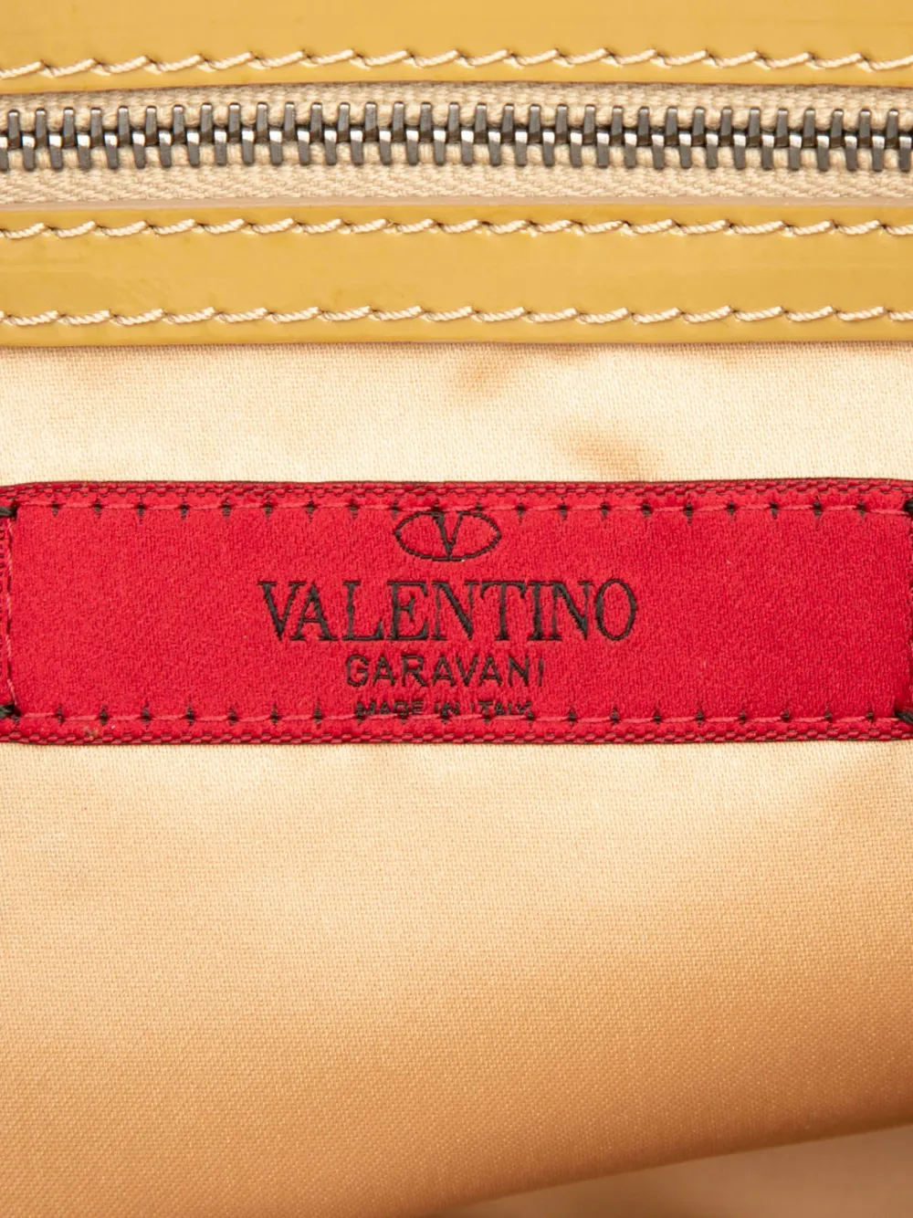 Pre-owned Valentino Garavani 2000-2017 Floral Embellished Satin Satchel In Brown