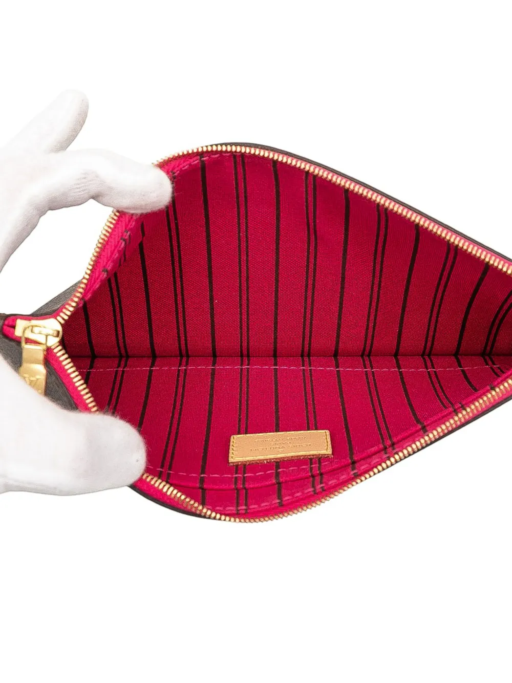 Pre-owned Louis Vuitton 2021 Monogram Neverfull Pouch In Brown