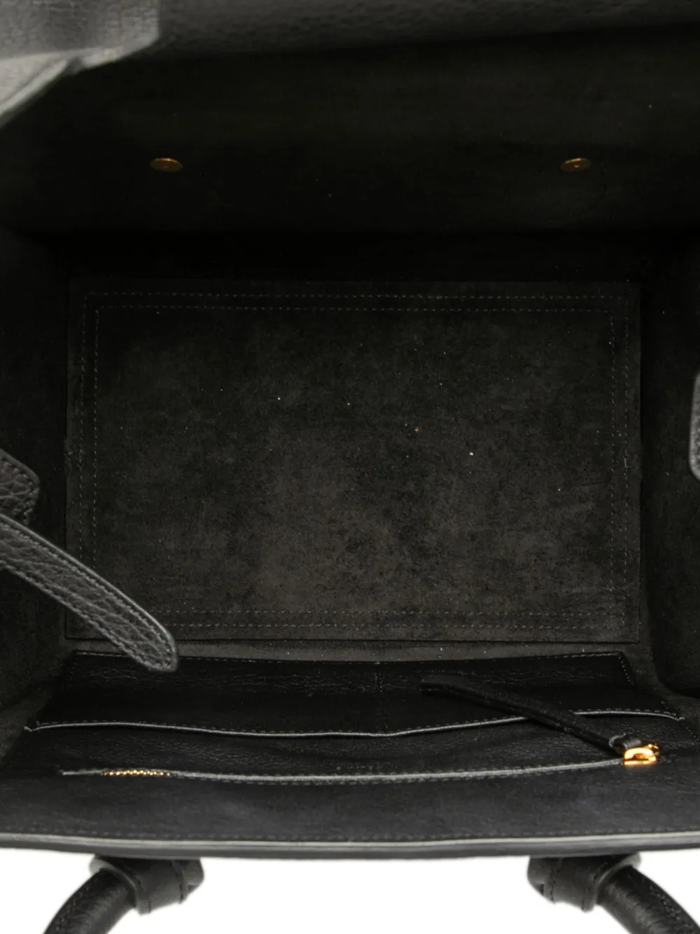 CELINE Pre-owned 2015 Medium Grained Calfskin Tie Knot Tote Bag In Black