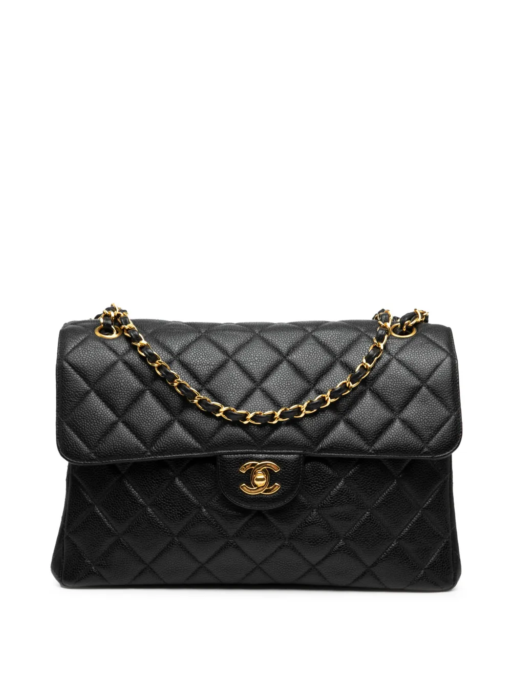 CHANEL Pre-Owned 1996-1997 Jumbo Quilted Caviar Double Sided Flap shoulder bag - Nero