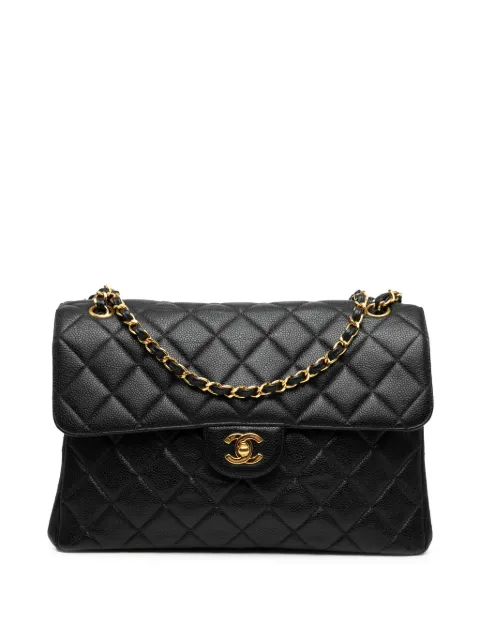 CHANEL Pre-Owned 1996-1997 Jumbo Quilted Caviar Double Sided Flap shoulder bag