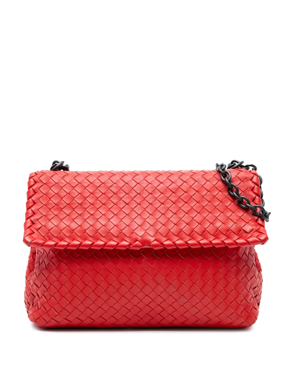 Bottega Veneta Pre-Owned 2012-2025 ミディアム ナッパ イントレチャート オリンピア ショルダーバッグ -