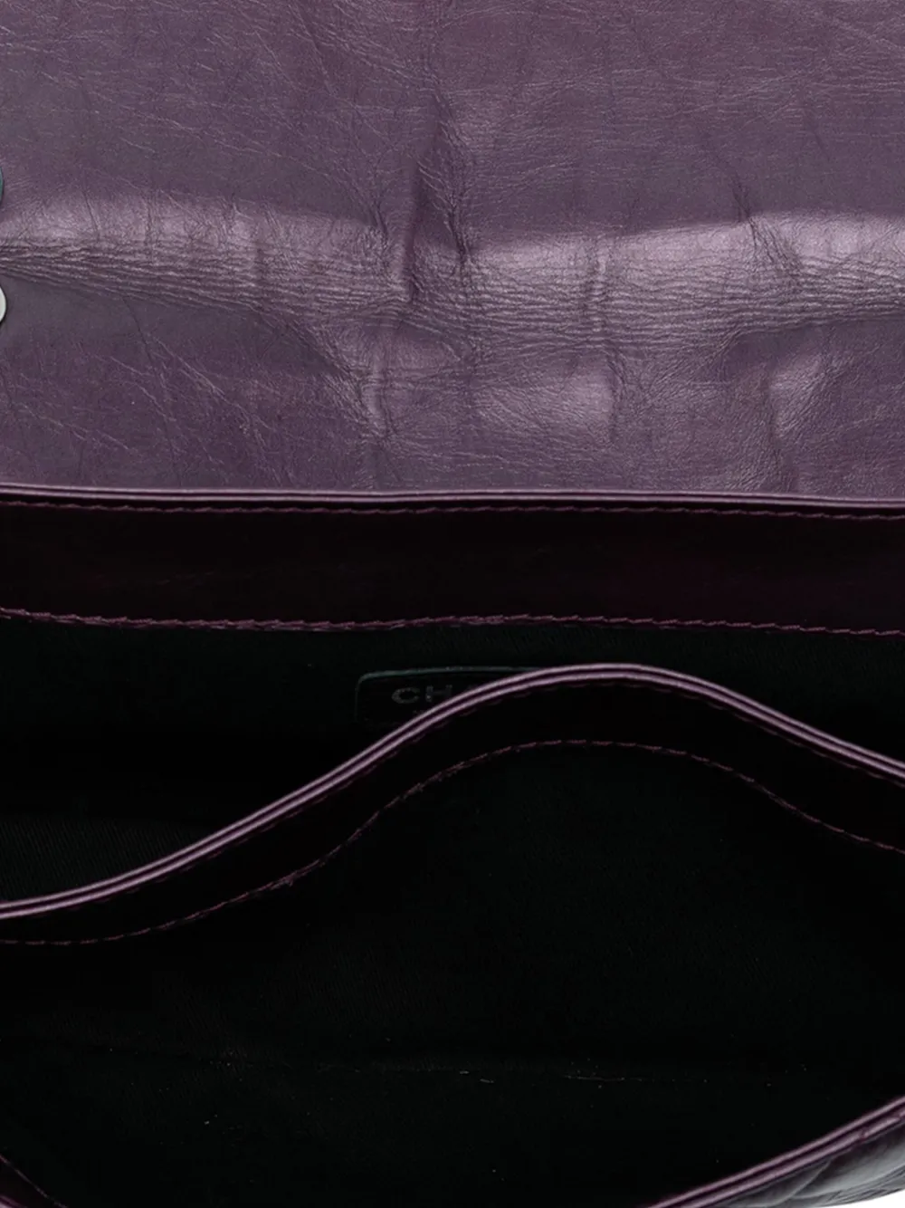 Pre-owned Chanel 2012-2013 Small Bicolor Quilted Aged Calfskin Lady Pearly Flap Crossbody Bag In Purple