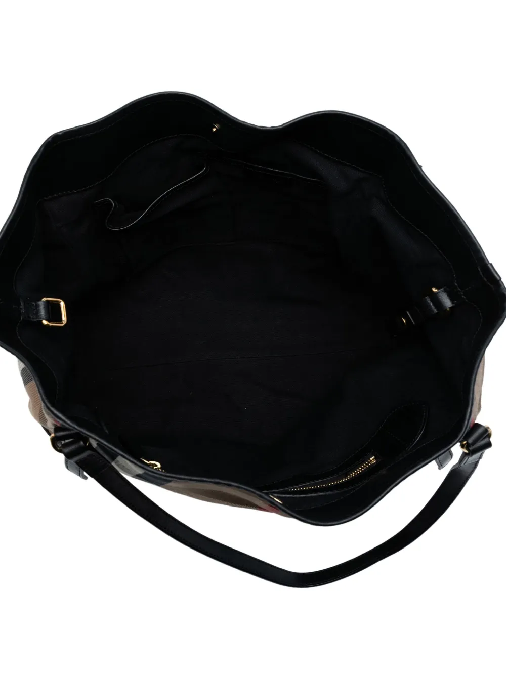 Pre-owned Burberry 2000-2017 Small House Check Canvas Canterbury Tote Bag In Brown