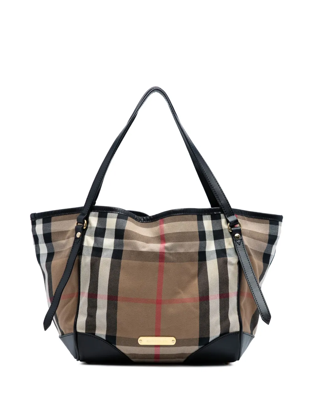 Burberry Pre-Owned 2000-2017 スモール ハウスチェック キャンバス カンタベリー トートバッグ - ブラウン