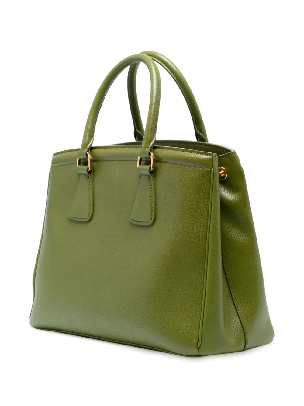 PRADA Pre-owned 2000-2025 Saffiano Vernice Parabole Tote Bag In Green
