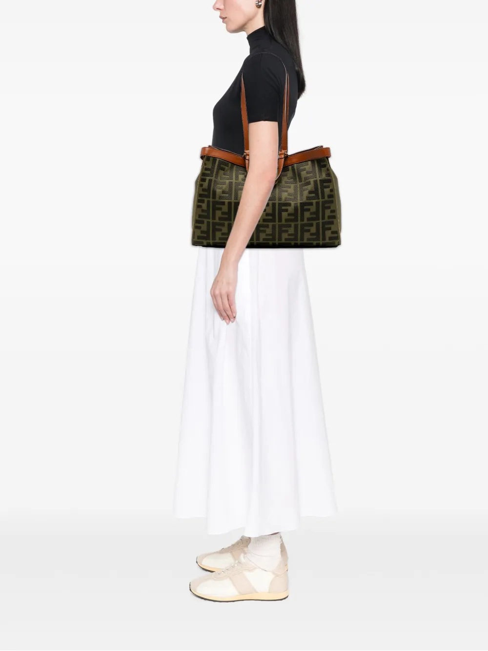 Fendi Pre-Owned 2010-2025 Zucca Embroidered Canvas Peekaboo X Tote satchel | Pre-Owned | Image 2