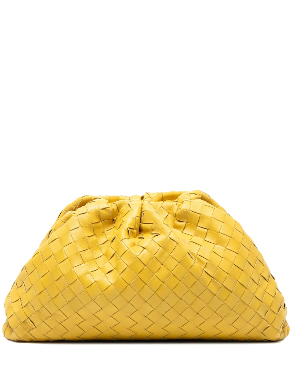 Bottega Veneta Pre-Owned 2012-2025 ナッパ イントレチャート ザ ポーチ クラッチバッグ - イエロー