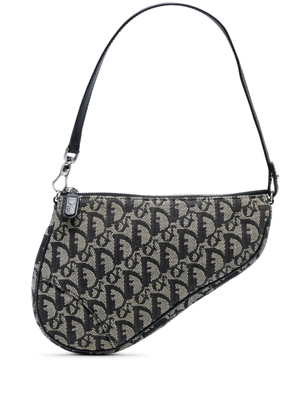 Christian Dior Pre-Owned 2002 ミニ ディオリッシモ キャンバス サドル ポシェット ショルダーバッグ - Christian Dior Pre-Owned 2002 ミニ ディオリッシモ キャンバス サドル ポシェット ショルダーバッグ -