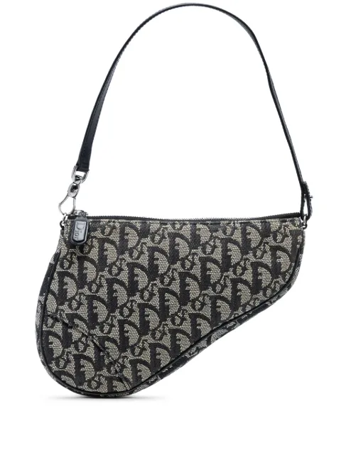 Christian Dior Pre-Owned 2002 Mini Diorissimo Canvas Saddle Pochette shoulder bag