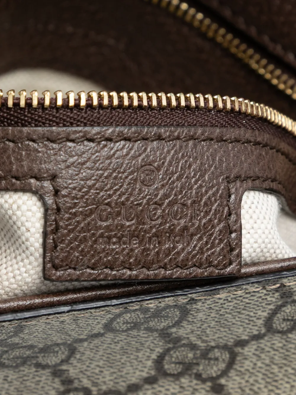 Pre-owned Gucci 2016-2025 Small Gg Supreme Blondie Chain Satchel In Brown